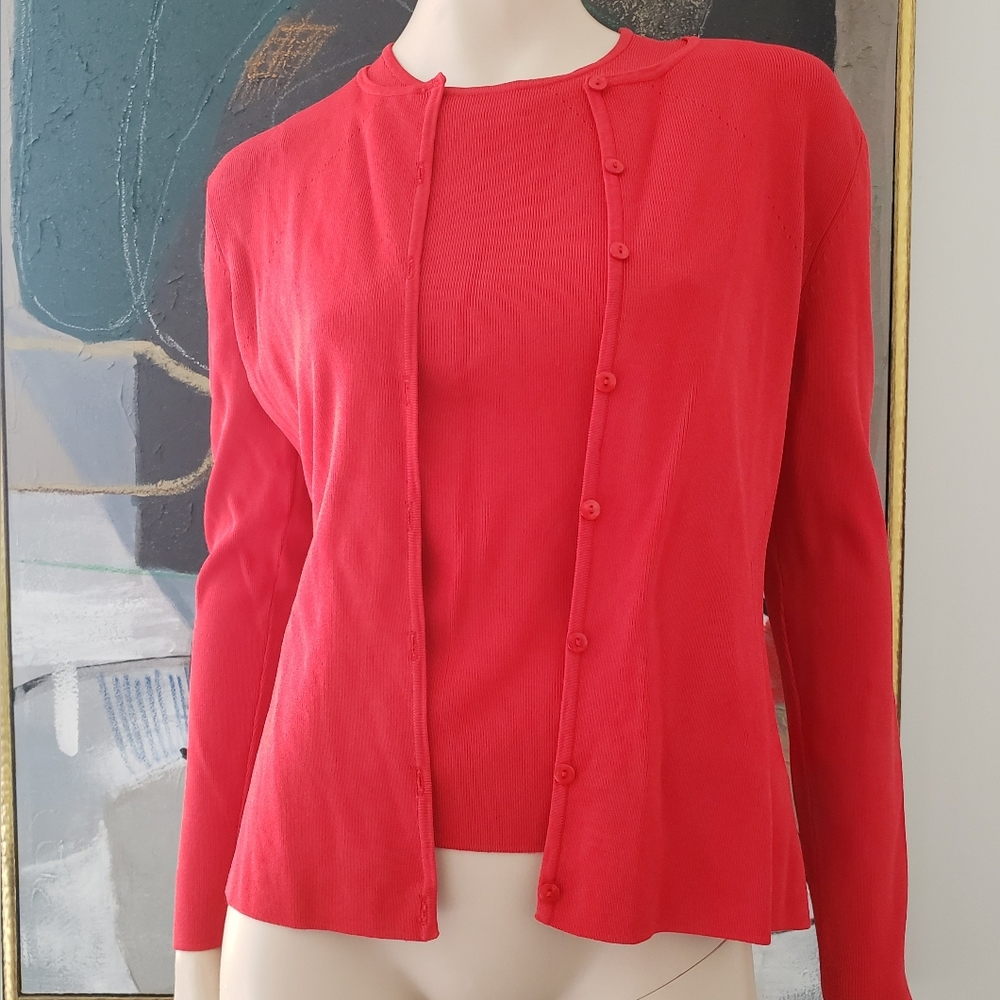 Venini | Sleeveless Top and Cardigan Set